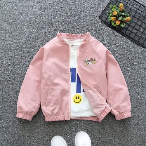 Girls spring jacket 2021 new spring and autumn new print pattern childrens wear jacket, big boy and little girl foreign style l