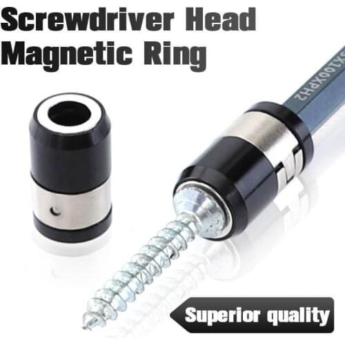 Screwdriver Head Magnetic Ring Metal Anti-Corrosion Strong Magnetizer Screws Drill Bit Magnetic Ring Magnet Powerful