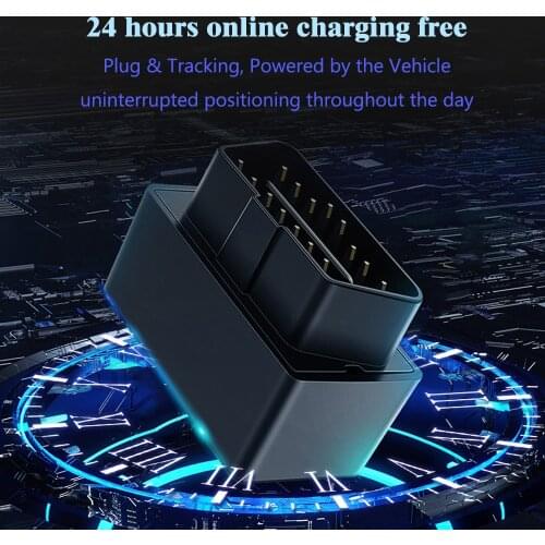 Bolokuki OBD Car GPS Tracker for Vehicle GPS Tracking Device Bus Truck Locator Anti Theft Monitor Location Real Time Positioning