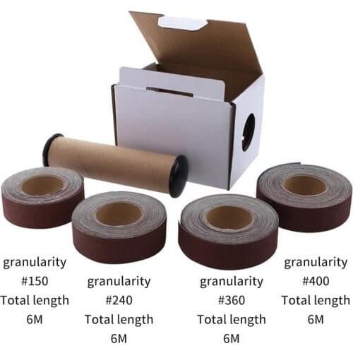 Abrasive Belt Boxed Corrugated Cloth Roll Soft Emery Cloth Roll Dry Grinding Metal Glass Woodworking Sanding Paper 4pcs