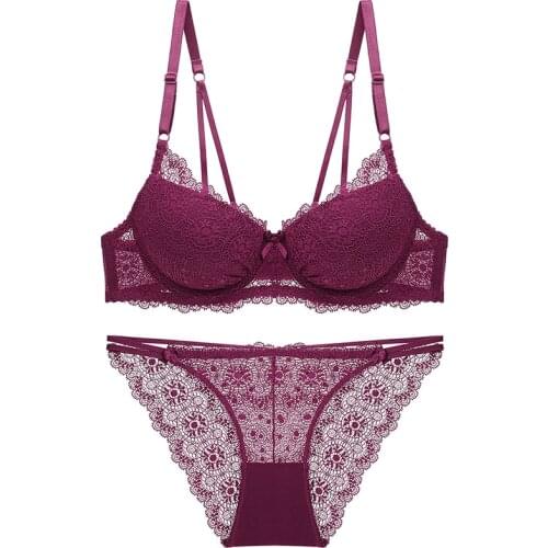 Ladies' New Style French Lace Sexy And Charming Underwear Bra Set Luxurious And Noble Two-Piece Underwear Panty Set