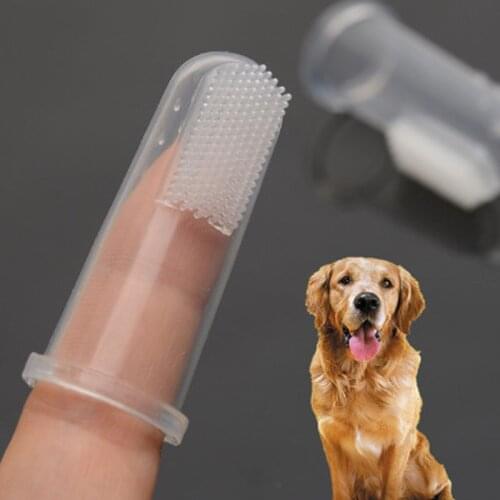 Selling Super Soft Silicone Pet Finger Toothbrush Teddy Puppy Brush Bad Breath Dental Tartar Teeth Tool Care Cleaning Supplies