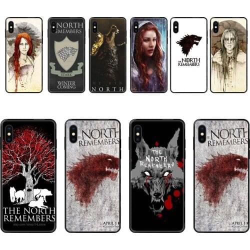 The North Remembers Destockage TPU Black Soft Phone Cover Case For Huawei Honor 6A 7A 7X 8C 8X 9 9A 9I 9X 10 10I 20 20I 20S