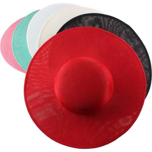 Ivory and White 30CM Big Top Hats Elegant Womens Fascinator Hat Base for Wedding Derby Tea Church Cocktail DIY Hair Accessories