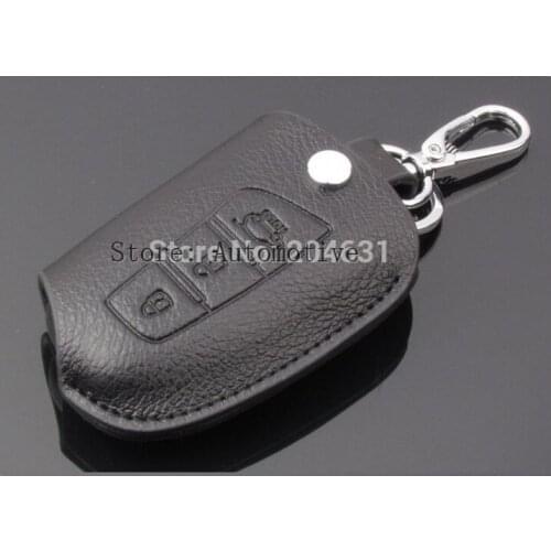 For 2013 2014 2015 2016 for Hyundai Santa Fe ix45 Leather Smart Key Holder/Key case(3 Button)