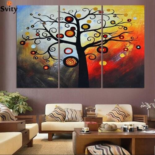 Modern abstract money tree canvas wall art Hand painted oil painting print on canvas huge home decoration unique gift artwork