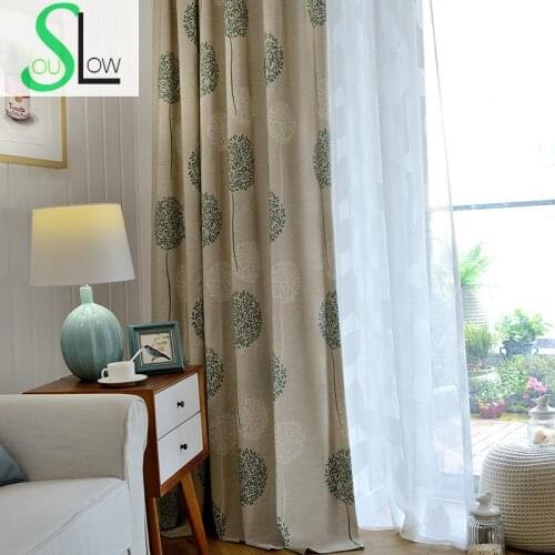 Slow Soul Green Purple Gray Flower Modern Curtain Floral Curtains For Living Room Cortinas Tulle Cortina Kitchen Bedroom Rideau
