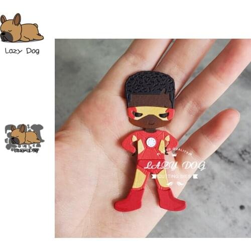 Superhero Boy Girl Metal Cutting Dies Scrapbooking Stencil DIY Mold Knife Craft Embossing Die Cuts Card Making New Dies For 2020