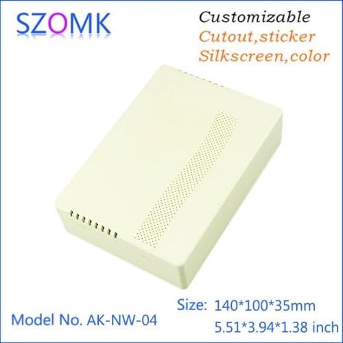 Szomk plastic case electronics junction box network box 5pcs, plastic router equipment enclosure for pcb design 140*100*35mm