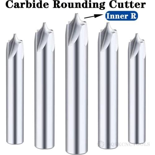 Carbide Radius Corner Rounding Cutter End Mill CNC Tool R0.5 R1 R2 R3 R4 R6 Chamfering Outside Radii Quarter Circle Router Bit