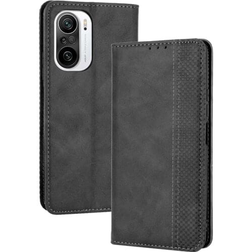 Vintage Leather Wallet Phone Case for Xiaomi POCO F3 5G F 3 X3 NFC X 3 Pocophone X3 Pro Card Slot Kickstand Cover