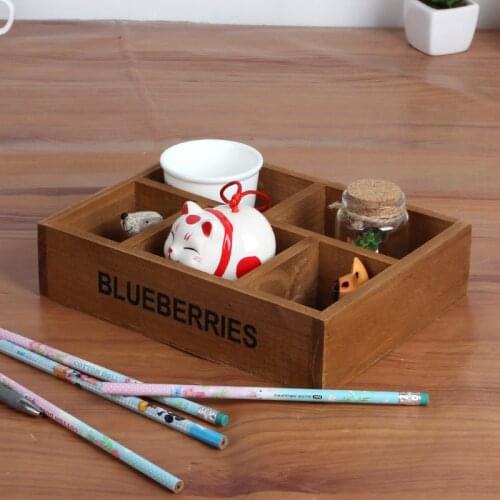 Vintage Retro Wooden Sundries Case Storage Box Rectangular Old Wooden Flower Pot Home Decor Retso Sundries Storage Boxes