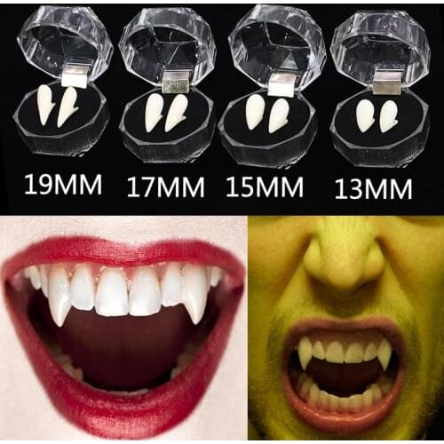 1 Pair Halloween Vampire Denture Devil Zombie Tooth With Dental Masquerade Cosplay Makeup Props Small Tiger Braces Resin Denture