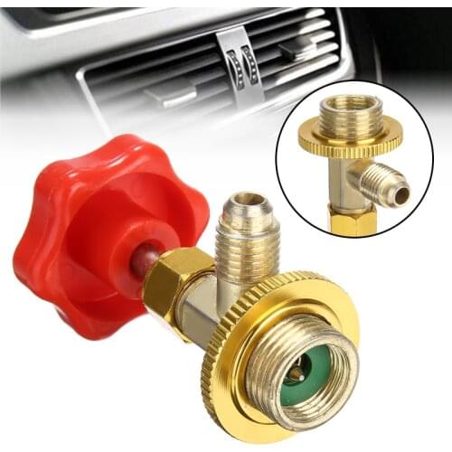 1PC SAE Auto AC Can Tap Valve Bottle Opener Fit R134a Air Refrigerant M14 / 1/4" Kit For Car Air Conditioner Accessories