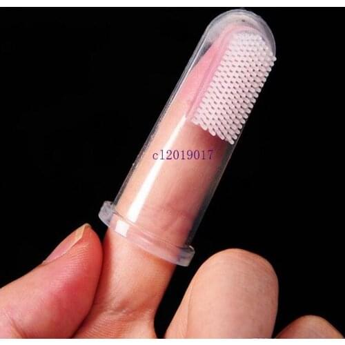 100pcs Dog Cat Toothbrushes Food Grade Silica Gel Finger Toothbrush Remove Tartar for Cat / Dog Pet Products Dog Supplies#2