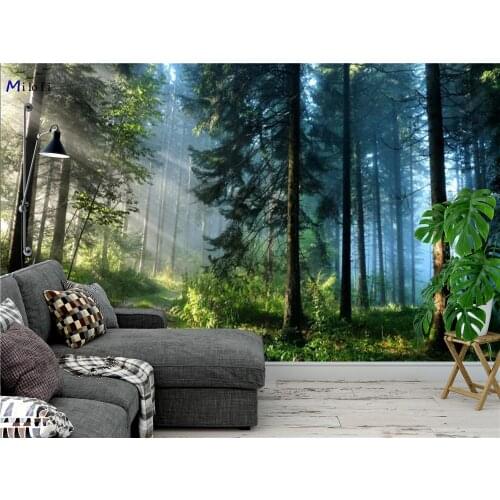 Milofi custom 3D photo wallpaper mural European retro hand-painted line rainforest jungle mural wallpaper background decoration