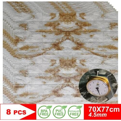 3D Wall Stickers Self-adhesive Brick Panels Living Room Decoration Bedroom Decor Waterproof Wallpaper Kitchen TV Backdrop Home