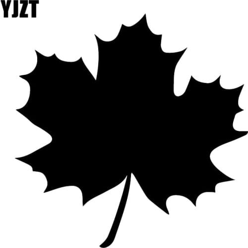 YJZT 15.6X15.6CM Maple Leaf Scratch occlusion Car Sticker Cartoon Vinyl Decals C25-1299