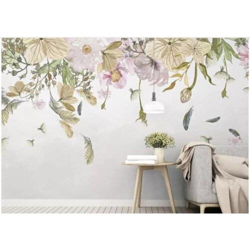 Bacal custom wallpaper mural 3D watercolor style flower background wall papel de parede hudas beauty