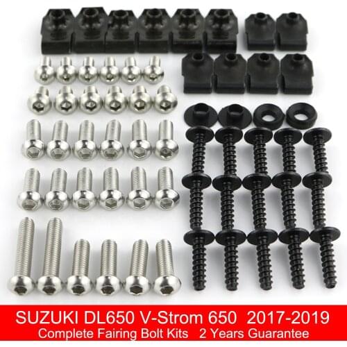 For Suzuki DL650 V-Strom 650 2017 2018 2019 Motorcycle Full Fairing Bolts Kit Clips Complete Cowling Bolts Kit Stainless Steel
