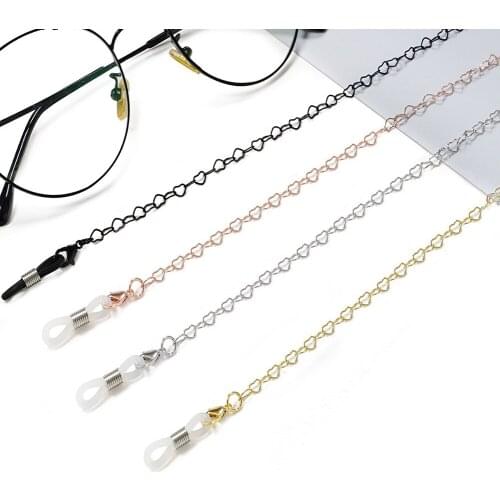 Fashion Hollow Love Chain Glasses Chain Sunglasses Chain Sunglasses Masked Glasses Gold Chain Lanyard