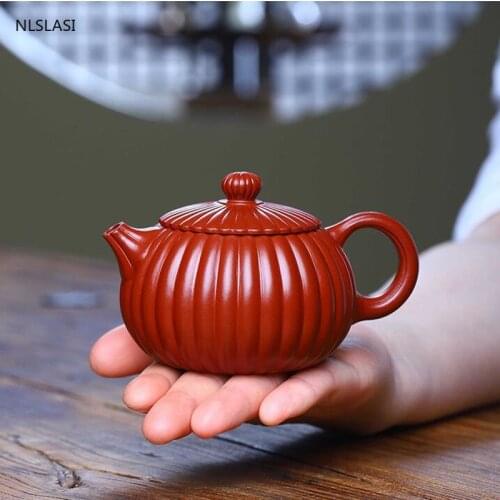Yixing tea pot purple clay Xishi filter teapot beauty kettle Raw ore Handmade Tea set Dahongpao Customized authentic 200ml