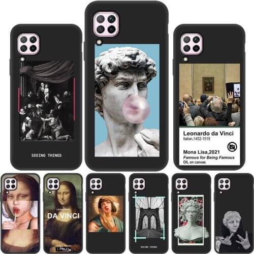 P30 Lite Case Mona Lisa Art David Phone Case For Huawei P30 Lite P20 P40 Pro Plus P50 Case Funda On HuaweiP30 Lite P40Lite Cover
