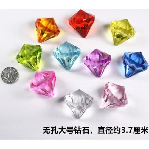 Childrens plastic toys play house gem beaded pirate treasure hunt game plastic diamond star 10pcs/set