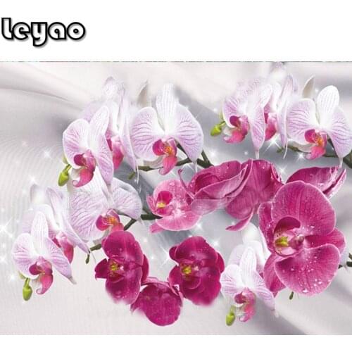5D DIY Diamond Painting Orchid Picture Full Square/Round Diamond Mosaic Resin Embroidery Crafts Home Decor Gift set W