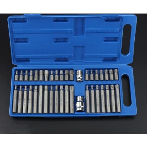 1set 1/2in 3/8in Adaptor Drive Shank Hex Torx XZN Spline Star Impact Socket Set Metric Socket Set Ratchet Driver Socket Wrench