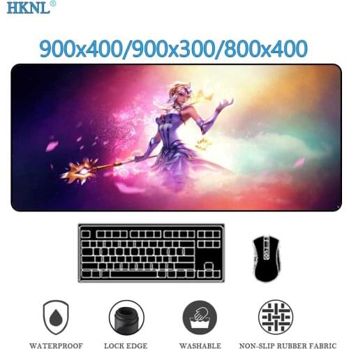 League of legends lux mousepad pink gamer girl Anime mouse pad 900x400 rubber mat Office carpet deskmat cute gaming accessories