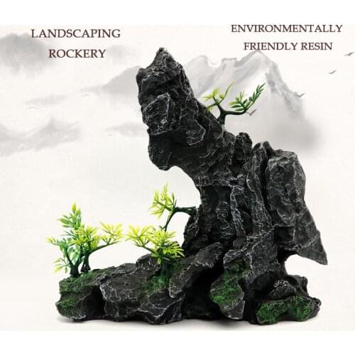 Creative Fish Tank Simulation Rockery Resin Rockery Aquarium Decoration Stone Resin Crafts Fish And Shrimp Avoiding Ornaments