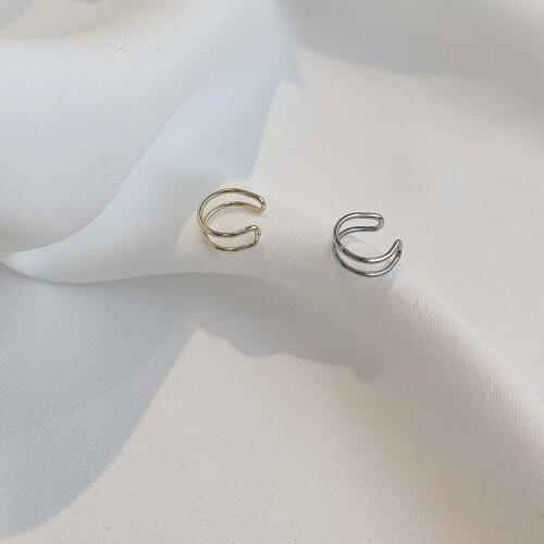 Light Luxury No Pierced Ear Clips Female Korean Temperament Compact Earrings Advanced Sense Simple Personality c-Shaped Ear Clip