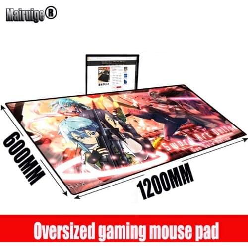MRGBEST Art Online Anime Computer Gaming Large Mouse Pad XXL Mause Carpet PC Desk Keyboard Rubber Mat Customize All Sizes