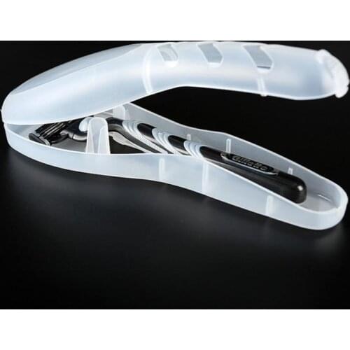 Men Universal Shaver Storage Box Handle Box Full Transparent Plastic Case Razor Boxs Eco-Friendly PP Shaving Box High Quality