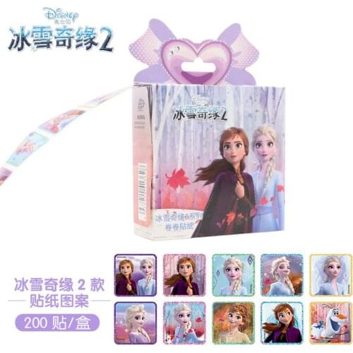 Disney girls Frozen 2 Princess Scroll Stickers boys Cartoon cars Set Boxed Stickers