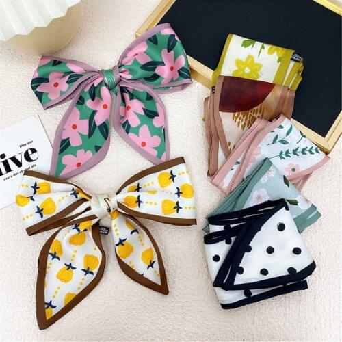 2021 New Silk Skinny Scarf Lady Long Hairband Ribbon Bag Scarfs Tie Design Belt Print Female Luxury Brand Neck Hair Headband