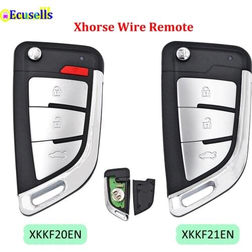 Original XHORSE Wire Remote Key Knife Style XKKF20EN XKKF21EN 3/4 Buttons Work With Xhorse VVDI Tools