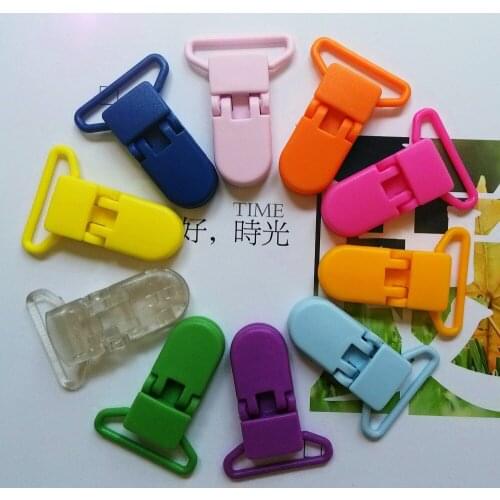 1000pcs Mix 20 Colors SUTOYUEN Plastic Clip Plastic Pacifier Clip Transparent Soother Clip For Baby Use DHL Free Shipping