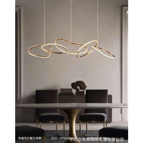Modern led stone lustre suspension hanging lamp kitchen chandeliers ring lamp led wall moon lamp dining rooom livingroom