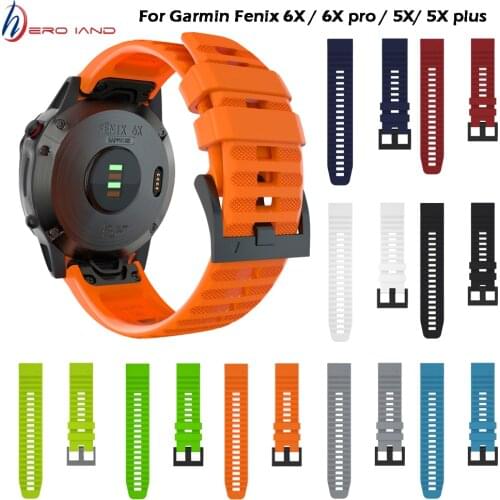 26 22MM Silicone Quick Release Watchband Strap for Garmin Fenix 6X Pro Watch Easyfit Wrist Band Strap For Fenix 6 Pro Watch