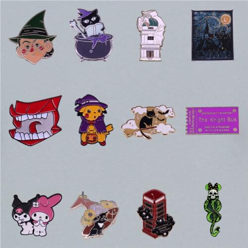 Cute Cartoon Comic Brooch Interesting Metal Enamel Badge Denim Jacket Backpack Pin Decoration Childrens Fashion Jewelry Gifts