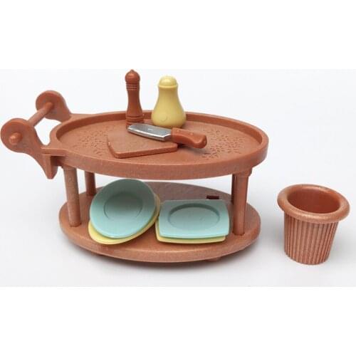 Modern Doll House Mini Trolley 1:12 Life Scene House BJD Doll Decor Kids Toy