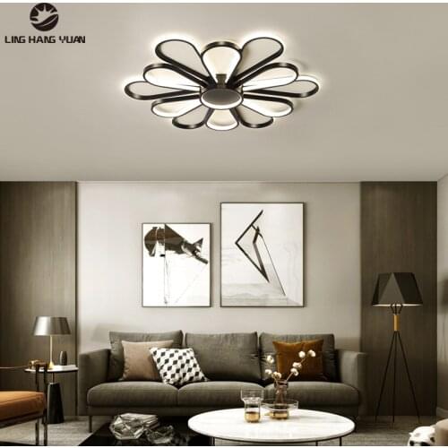 Modern Led Ceiling Light 110V 220V Lustres Chandelier Ceiling Lamp for Foyer Living room Bedroom Dining room Kitchen Black Gold