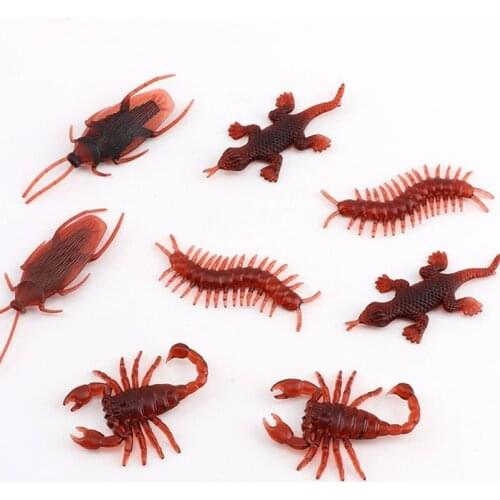 40pcs/lot Special Lifelike Model Simulation Fake Rubber Cock Cockroach Roach Bug Roaches Toy Prank Funny Trick Joke Toys