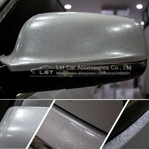 Car styling High glossy silver Diamond pearl glitter wrapping vinyl film Glossy silver diamond glitter car sticker