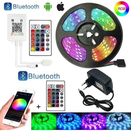 Bluetooth RGB LED Strips 12V 5050 5M 10M 15M 20M Flexible Tira LED Light Strips RGB Ruban LED lights for room