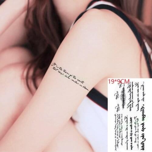 Waterproof Temporary Tattoo Sticker Feather English Always Keep The Faith Fake Tatoo Flash Tatto for Girl Women Men Kid