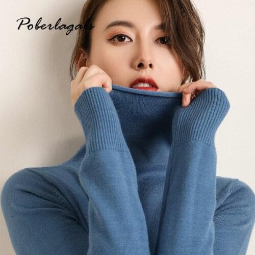 New Autumn Winter Soft Cashmere turtleneck Pullovers Sweaters female 2019 Korean Slim-fit pull sweater womens clothing Pullovers