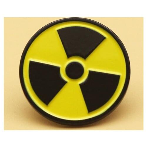 Dear-you Radiation Logo Badge Backpack Denim Clothing Accessories Creative Metal Brooch Anime Brooch